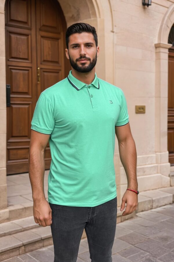svetlo zelena muška polo majica style varijanta moderan dizajn svetlo zelena polo majica za štampu