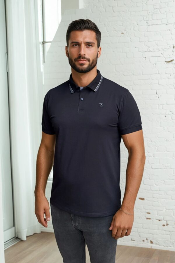 teget muška polo majica basic varijanta neutralni stil Teget polo majica za štampu