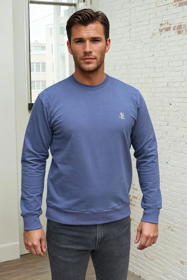 plava klasična dukserica regular fit sa logoom