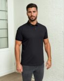 potpuno crna muška polo majica monohromatski dizajn skroz crna polo majica za štampu